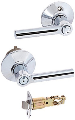 SCHLAGE F40BRW625 F40 BRW 625 Broadway Privacy Lever, Bright Chrome