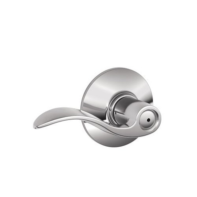 SCHLAGE F40ACC625  Accent Privacy Lever, Bright Chrome