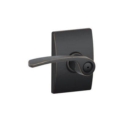 SCHLAGE F40MER716CEN  Century Collection Merano Privacy Lever, Aged Bronze