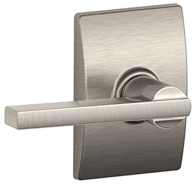 SCHLAGE F10LAT619CEN F10 LAT 619 CEN Century Collection with Latitude Passage Lever, Satin Nickel