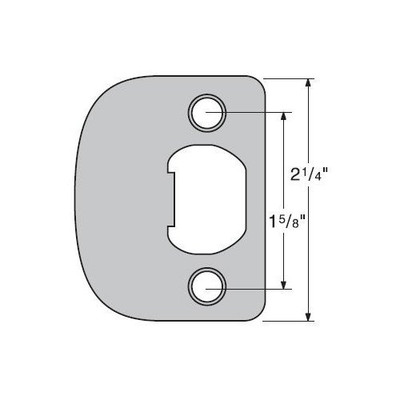 KWIKSET 83796-5 Corporation 3796-01 5 STRK RCS Full Lip 1/4-Inch Round Corner Strike in Antique Brass