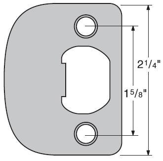 KWIKSET 83796-3  Polished Brass Full Lip 1/4" Round Corner (RCS4)