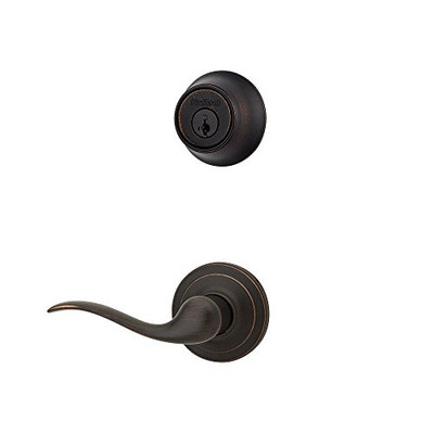 KWIKSET 967TNLLH-11PSV1 967TNL LH 11P SMT Tustin Left Hand Double Cylinder Interior Pack in Venetian Bronze