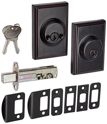 Weslock 03772-1-1SL23  Woodward Single Cylinder Deadbolt, Oil-Rubbed Bronze