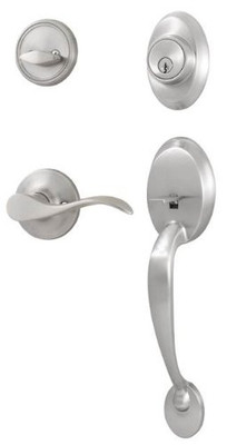 Weslock L2810-NXNFR2D  Hillcrest EH with New Haven Lever, Satin Nickel