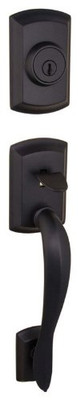 KWIKSET 802AVHLIP-514  Avalon Dummy Exterior Handleset Iron Black Finish