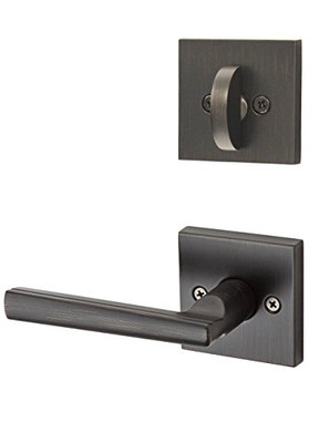 KWIKSET 968MRLSQT-11P  Montreal Square Interior Dummy Handleset Trim Venetian Bronze Finish