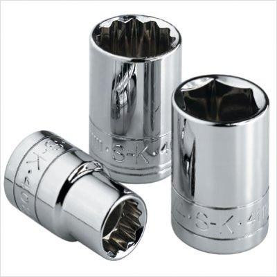 SK Hand Tool SKT40325 40325 12 Point 25mm Standard Drive Socket, 1/2-Inch, Chrome