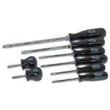 K Tool International KTI19000 SCREWDRIVER SET PHILLIPS & SLOTTED 8PC BLACK