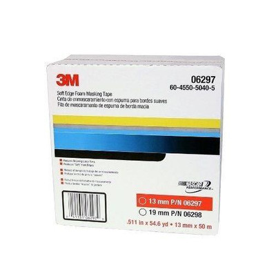3M MMM6297 Soft Edge Foam Masking Tape, 06297, 13 mm x 50 m