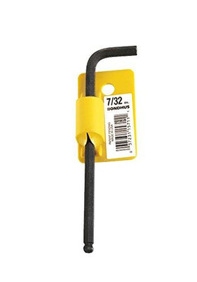Bondhus BND15712 15712 1/4" Ball End Tip Hex Key L-Wrench with ProGuard Finish, Tagged and Barcoded, Long Arm