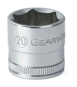 GearWrench KDT80330 80330 3/8" Drive 6 Point Standard Metric Socket 20mm, Chrome
