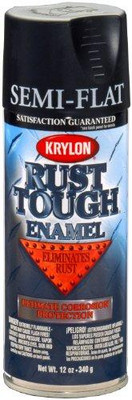 SHERWIN WILLIAMS DUPRTA9203 SHERWIN WILLIAMS RTA9203 'Rust Tough' Semi-Flat Black Rust Preventive Enamel - 12 oz. Aerosol