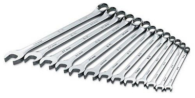 SK Hand Tool SKT86127 SK 86127 Superkrome 13 Piece 6 Point 7-Millimeter to 19-Millimeter Long Pattern Combination Wrench Set