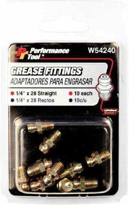 WILMAR WLMW54240 Performance Tool W54240 1/4" x 28" Grease Fitting, (Pack of 10)