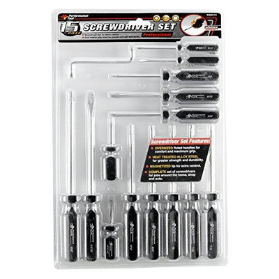WILMAR WLMW80015 Performance Tool W80015 Professional Screwdriver Set, 15-Piece