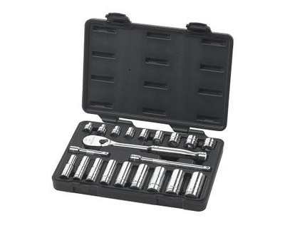 GearWrench KDT80557 80557 21 Piece 3/8-Inch Drive SAE Socket Set (Standard/Deep)