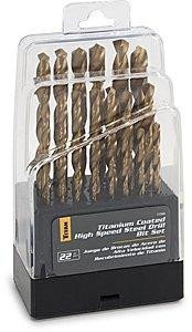 Titan TIT11006 11006 ium Drill Bit - 22 Piece, Pack Of 6