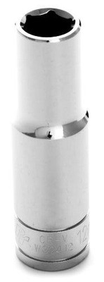 WILMAR WLMW32412 Performance Tool W32412 1/2" Drive 6-Point Socket, 12mm