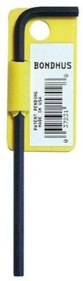 Bondhus BND15904 15904 5/64" Hex Tip Key L-Wrench with ProGuard Finish, Tagged and Barcoded, Long Arm