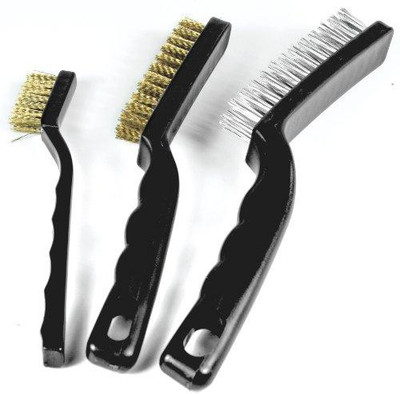 WILMAR WLMW1149 Performance Tool W1148 Brass, and Stainless Steel 3-Piece Brush Set