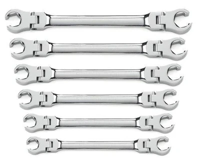 GearWrench KDT81911 6PC FLEX FLARE NUT WRENCH SET MM