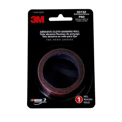 3M MMM3132 TM Cloth Sanding Roll, 03132, 1 in x 1-1/2 yd, Medium, 1 roll per pack