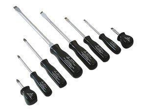Sunex SUN9800 8 Piece Professional Screwdriver Set with Black Handles