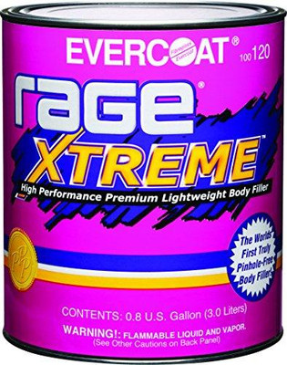 Fibre Glass-Evercoat FIB120 Evercoat 120 Rage Xtreme High Performance Premium Lightweight Body Filler - 0.8 Gallon