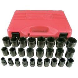 K Tool International KTI38101 26-piece 1/2" Drive Short Impact Socket Set