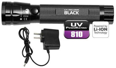 UVIEW UVU413065 Phazer Black (Rechargeable) True UV Light