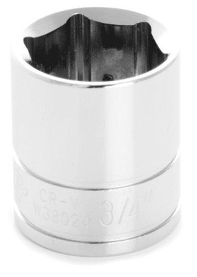 WILMAR WLMW38024 Performance Tool W38024 3/8" Drive 6-Point Socket, 3/4"