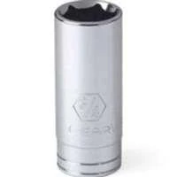GearWrench KDT80121 .25" Drive 6 Pt. Deep Length Chrome Socket- .38" 80121