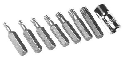 WILMAR WLMW1386 W1386 8-Piece Tamper Resistant Star Bit Set