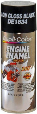SHERWIN WILLIAMS DUPDE1634 Dupli-Color Engine Enamel With Ceramic Gm/Chrysler Low Gloss Black 12 Oz. Aerosol - Lot of 6