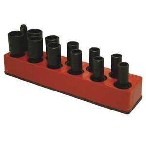Mechanics Time Saver MTS722 s (MTS981) 3/8 in. Drive Universal Red 11 Hole Impact Socket Holder 9-19mm