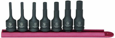 GearWrench KDT84913 84913 3/8-Inch Drive Impact Hex Socket Set SAE, 7-Piece