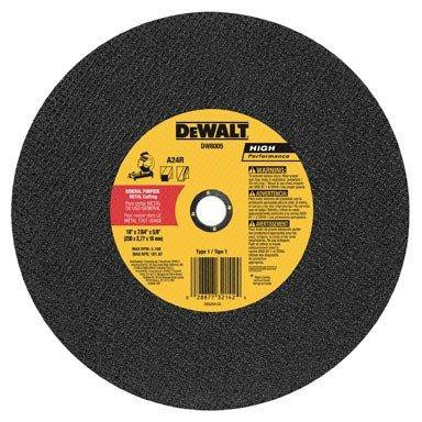 DeWalt DWTDW8003 DW8005 10 x 7/64 x 5/8 General Purpose Metal Chop Saw Wheel