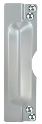 Don-Jo 801157 LP-211 12 Gauge Steel Latch Protector, Silver Coated, 3" Width x 11" Height, For Outswinging Doors (Pack of 10)