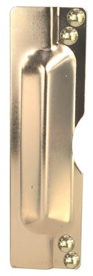 Don-Jo 801158 LP-211 12 Gauge Steel Latch Protector, Brass Plated, 3" Width x 11" Height, For Outswinging Doors (Pack of 10)