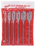 MILWAUKEE 811310 6 IN. UNVERSAL FLAT BORING BIT SET, 6 PIECE