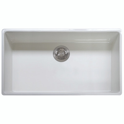 Franke FHK710-36WH Farm House 36" x 20" x 9-3/16" Apron Front Single Bowl Fireclay Kitchen Sink White
