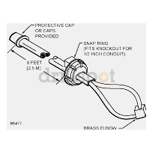 Honeywell 10814 2-Pipe Cable Assy. With 96In. Plastic Le