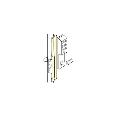 Don-Jo KLP110630RHR KLP-110-RHR 12 Gauge Stainless Steel Electronic Lock Latch Protector, Satin Stainless Steel Finish, 1-1/2" Width x 10" Height (Pack of 10)