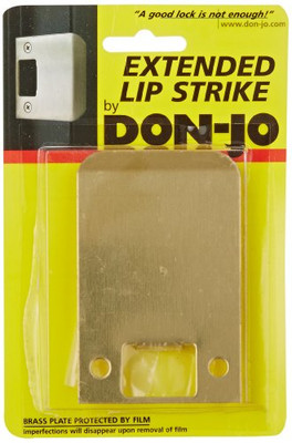 Don-Jo EL1033 EL 103 18 Gauge Extended Lip Strike, Polished Brass Finish, 3" Width x 2-1/4" Height (Pack of 10)