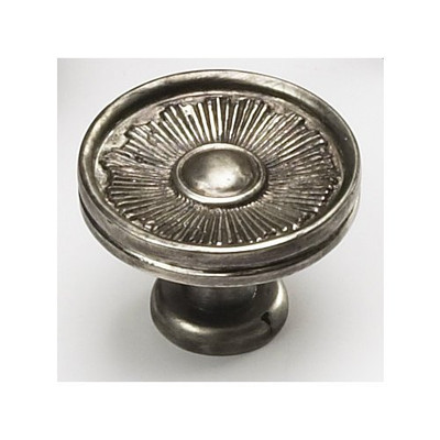 SCHAUB 972-SA Knob 1-3/8" Diameter Silver Antique
