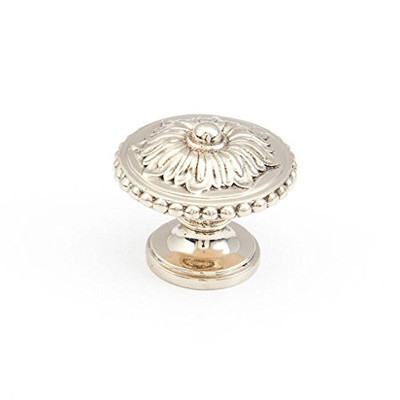 SCHAUB 930-WB and Company 930 Sonata Series 1-1/4 Inch Diameter Mushroom Cabinet Knob, White Brass.