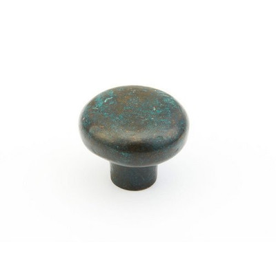 SCHAUB 773-VI and Company 773 Bronze Mountain 1-5/8 Inch Diameter Mushroom Cabinet Knob, Verde Imperial.