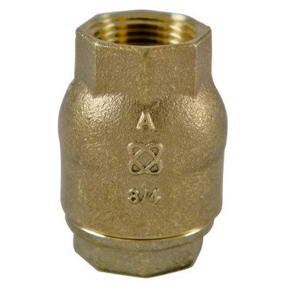 "Nibco" T480YLF2 NIBCO T-480-Y-LF Silicon Bronze Lead-Free Check Valve, Inline, PTFE Seat, 2" Female NPT Thread (FIPT)