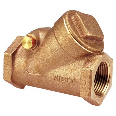 "Nibco" T433Y112 NIBCO T-433-Y Cast Bronze Check Valve, Silent Check, Class 150, PTFE Seat, 1-1/2" Female NPT Thread (FIPT)
